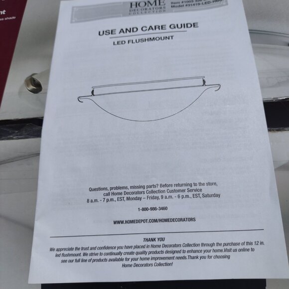 Marbled White Glass Shade for Ceiling Light Fixture – 11 ¾ inches diameter - Picture 6 of 7